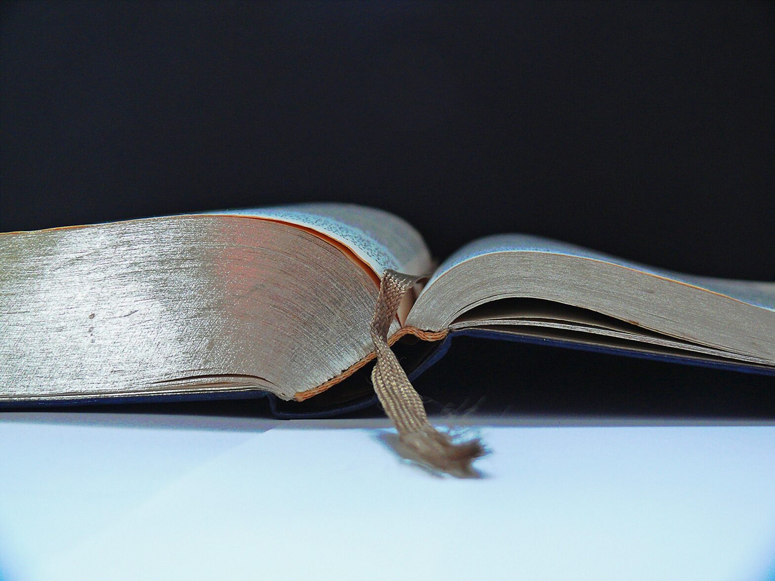 open book with a bookmark