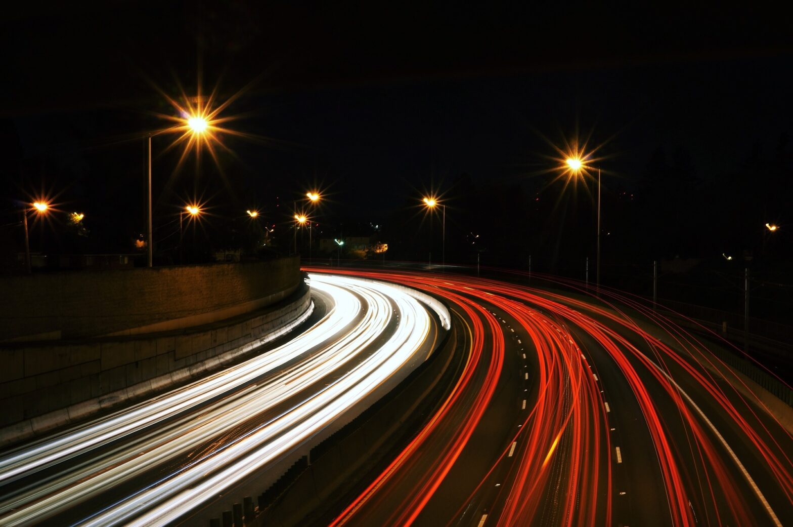 time lapse photo of traffic with lights