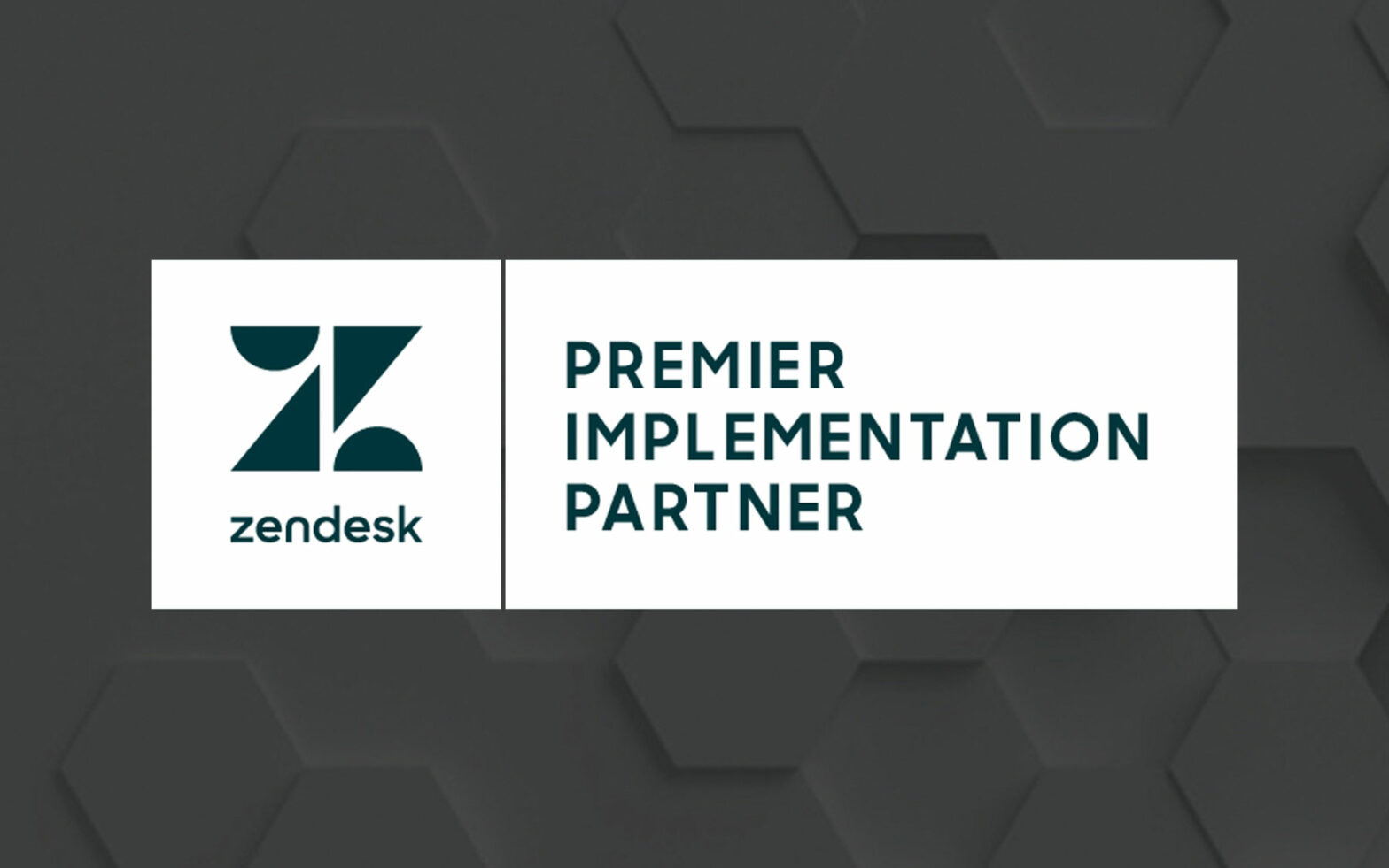 729 Hexagon background, white box with Zendesk Premier Implementation Partner